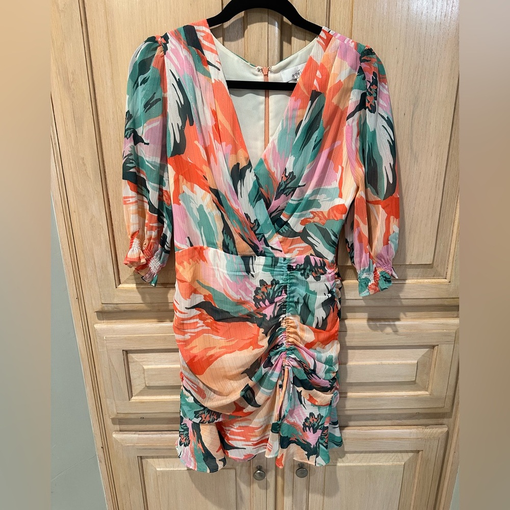 Adelyn Rae Vibrant Mid Sleeve Dress